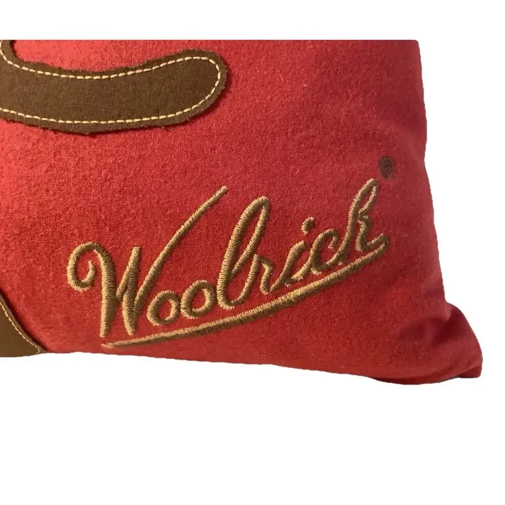 Woolrich MOOSE‎ ANTLER Decorative Appliqué Throw Feather Pillow 15”x 15” EUC